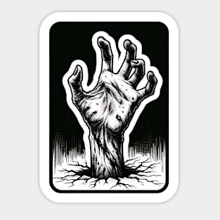 horror undead hand Sticker